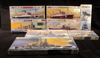 1/700 WATER LINE 8 SHIP BOAT MODELS - NOS: USSR NAVAL PLANE JET AND HELICOPTER S